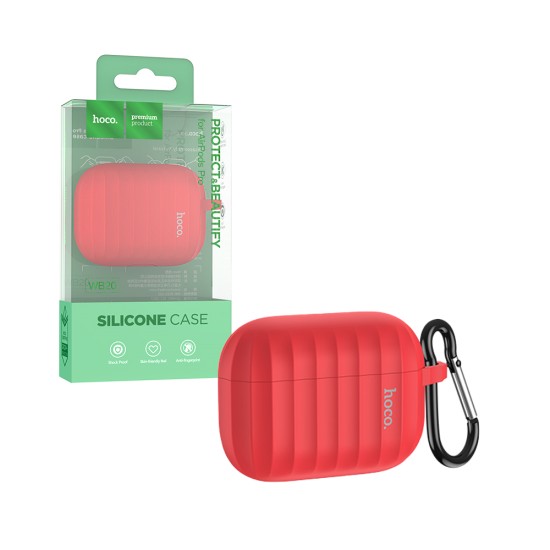 Capa Silicone Hoco WB20 Fenix Para Airpods Pro Vermelho